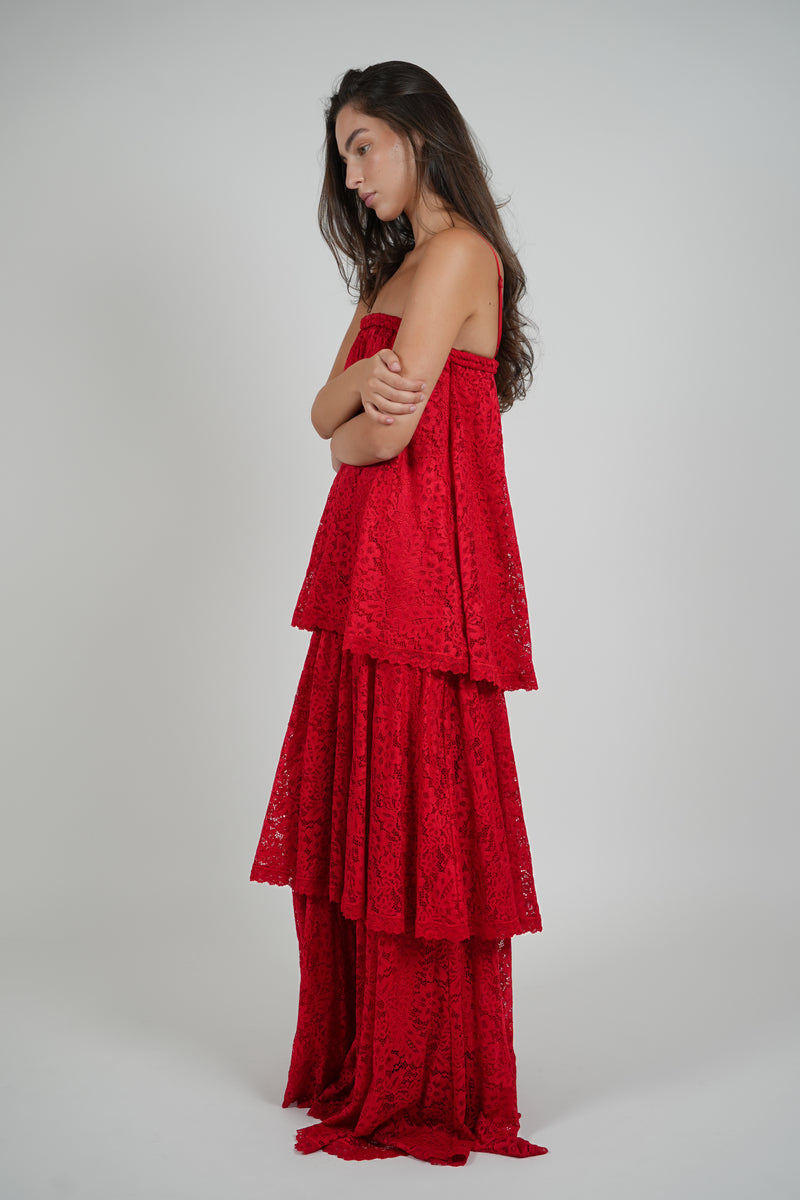 OPHELIA DRESS - RED