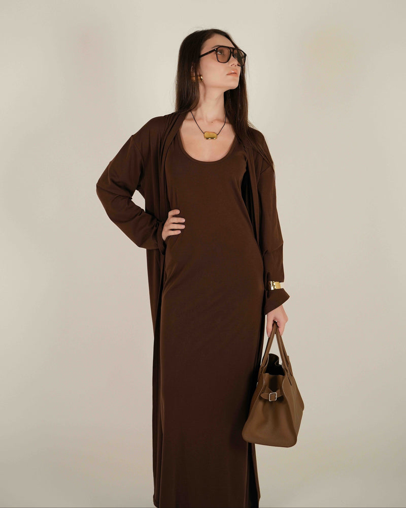 THE ESSENTIAL COTTON SET - BROWN