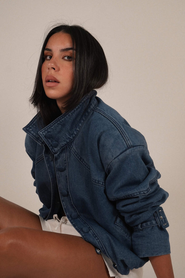 DENIM BOMBER JACKET