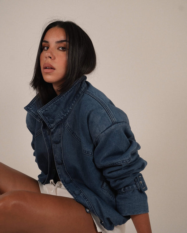 DENIM BOMBER JACKET