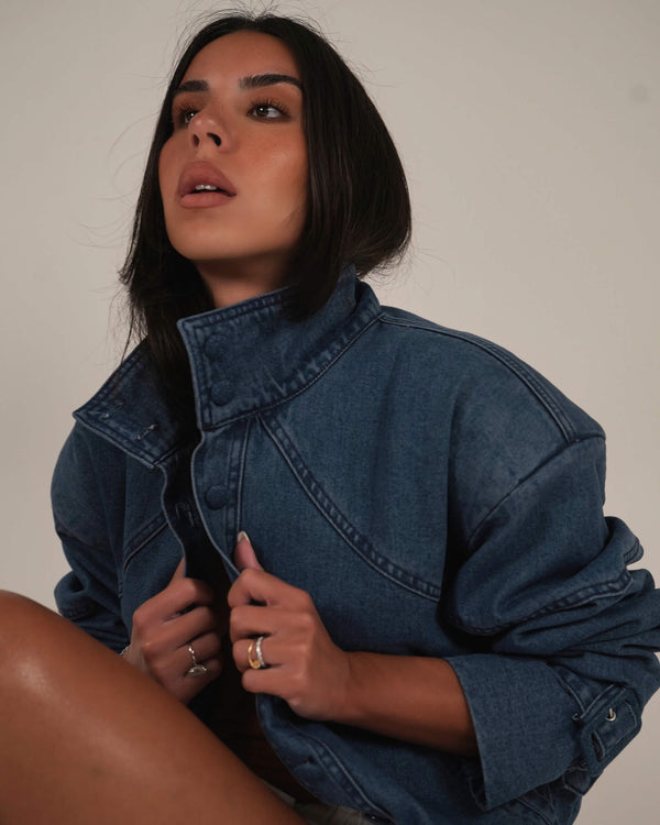 DENIM BOMBER JACKET