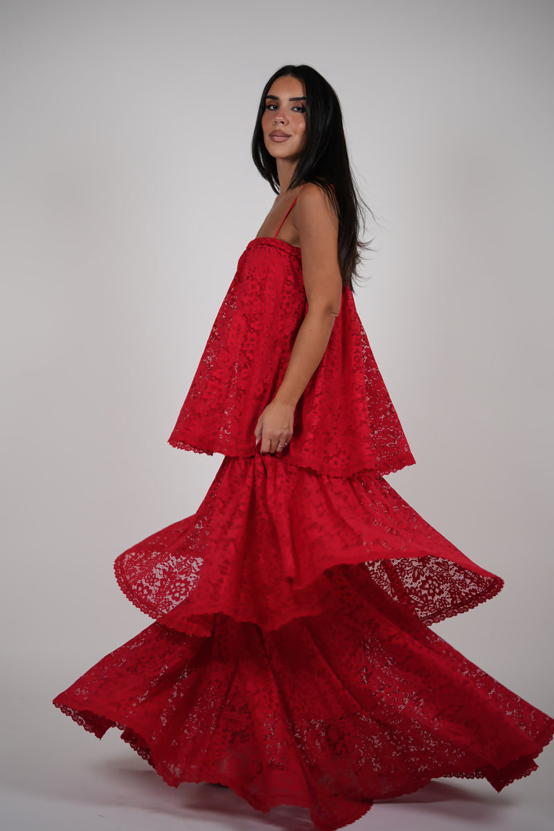 Ophelia Dress - Red