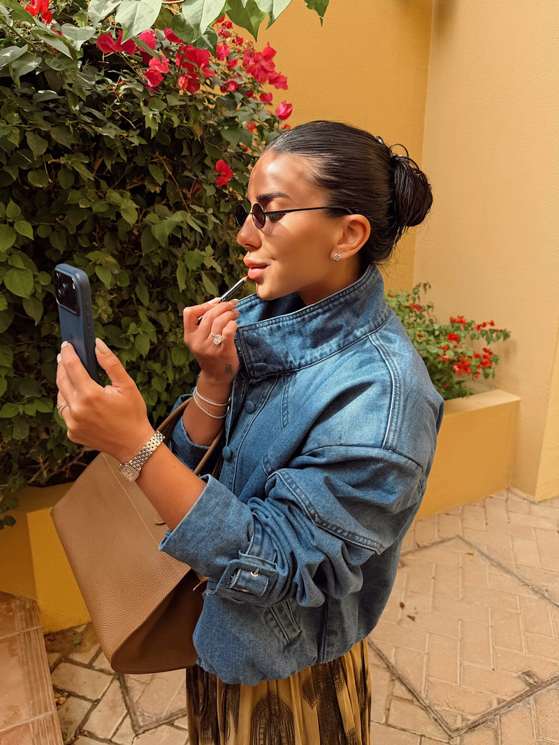DENIM BOMBER JACKET