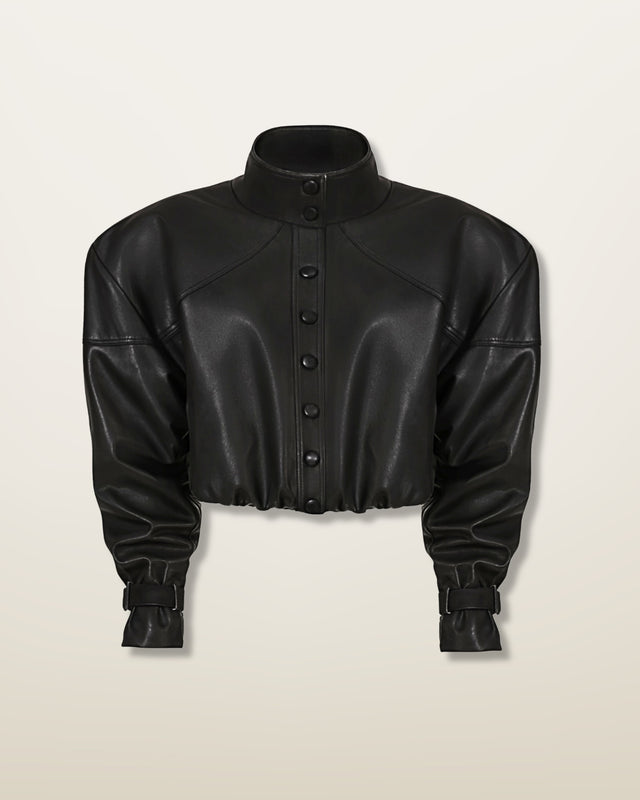 VESTE EN CUIR NOIR