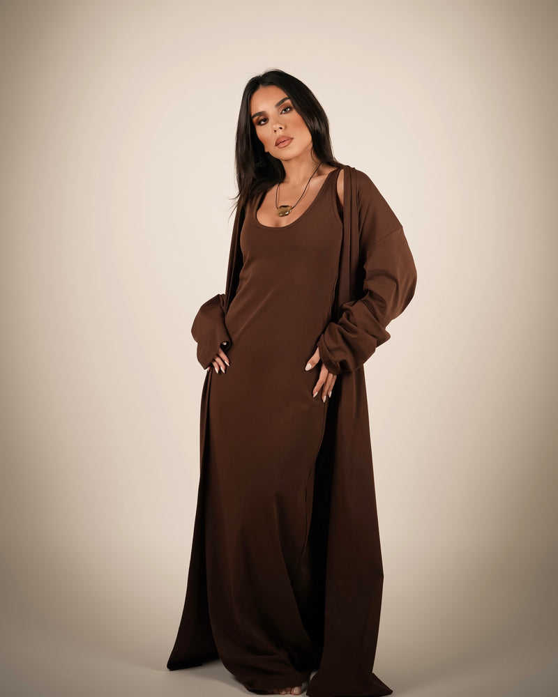 THE ESSENTIAL COTTON SET - BROWN