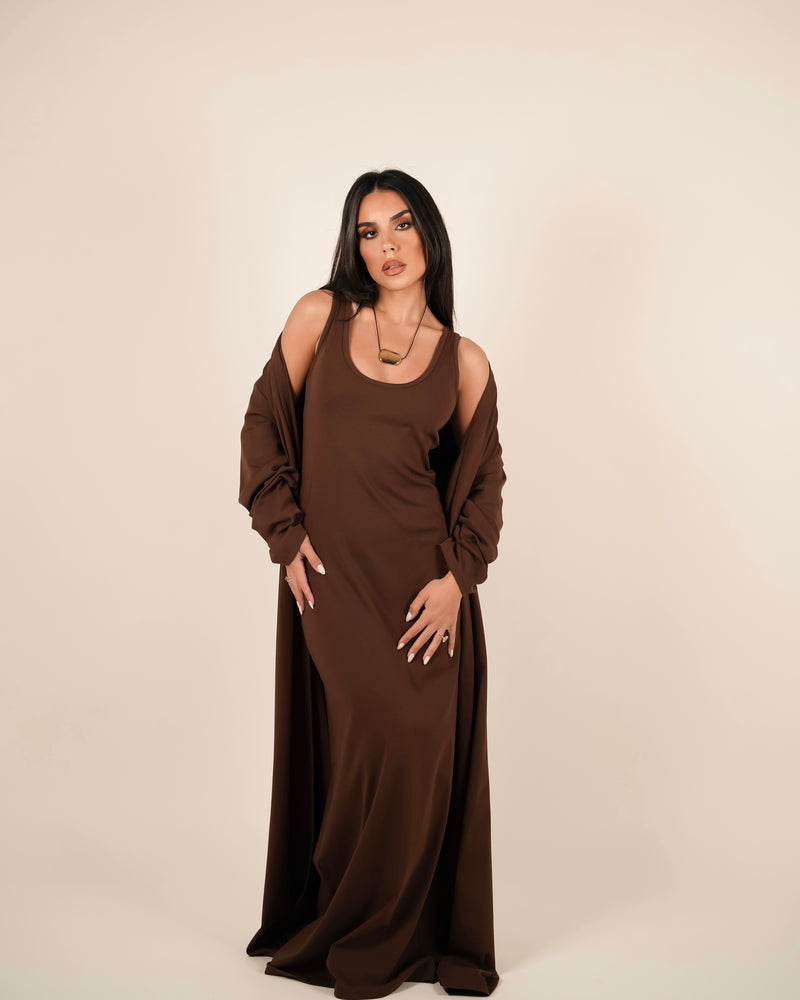 THE ESSENTIAL COTTON SET - BROWN