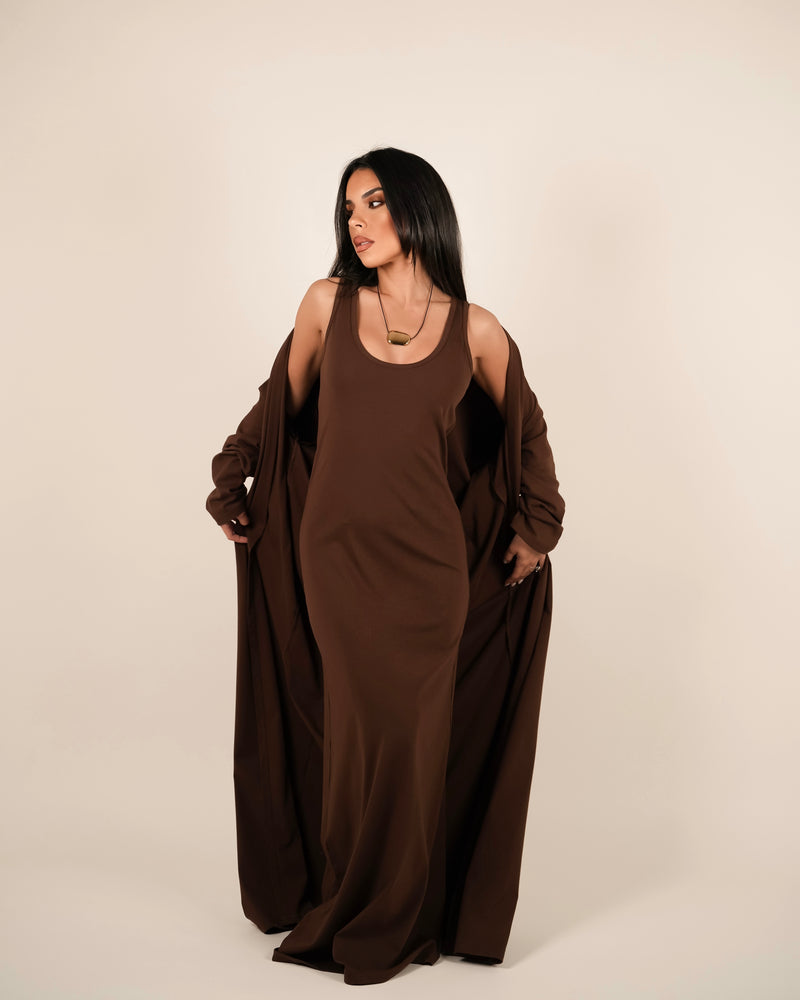 THE ESSENTIAL COTTON SET - BROWN