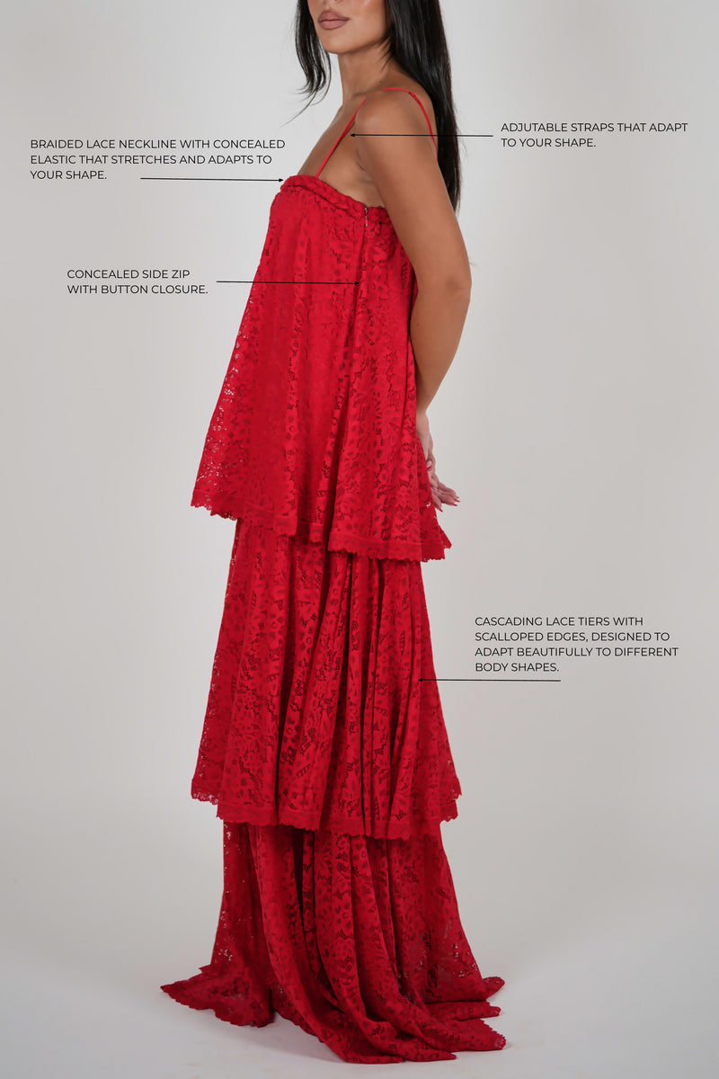 Ophelia Dress - Red