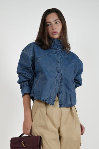 DENIM BOMBER JACKET
