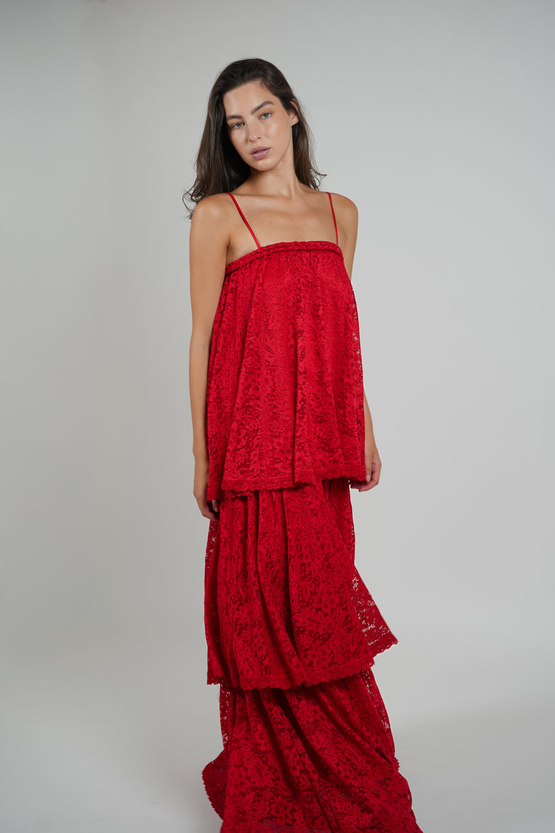 OPHELIA DRESS - RED