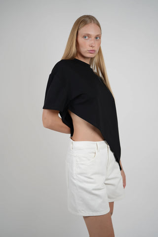 TWISTED T-SHIRT - BLACK