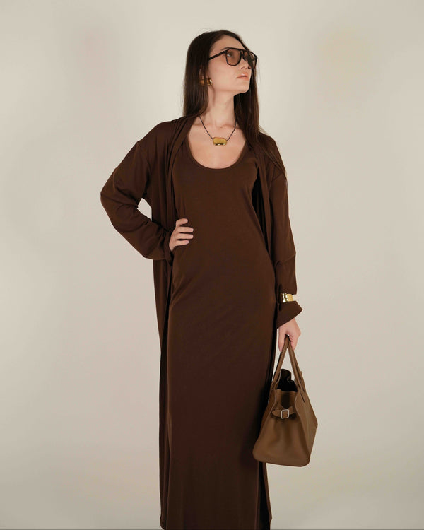 THE ESSENTIAL COTTON SET - BROWN