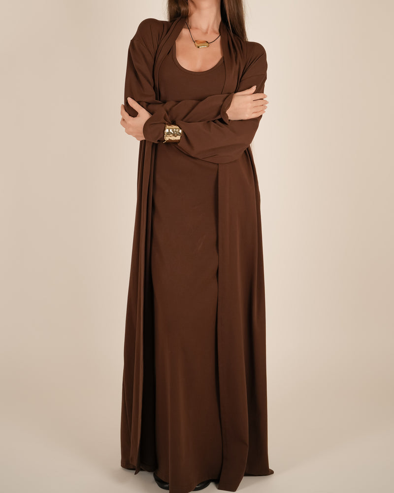 THE ESSENTIAL COTTON SET - BROWN