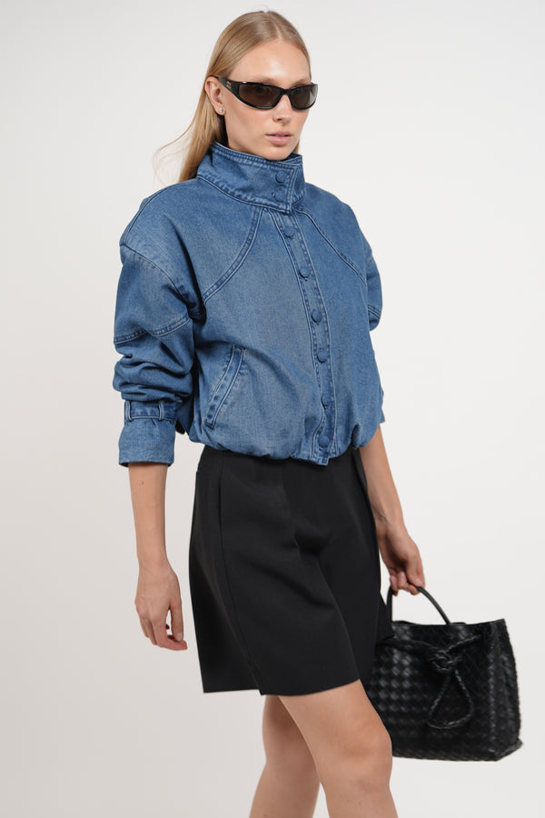 DENIM BOMBER JACKET