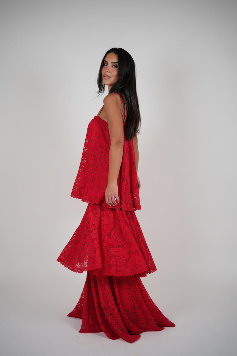 Ophelia Dress - Red