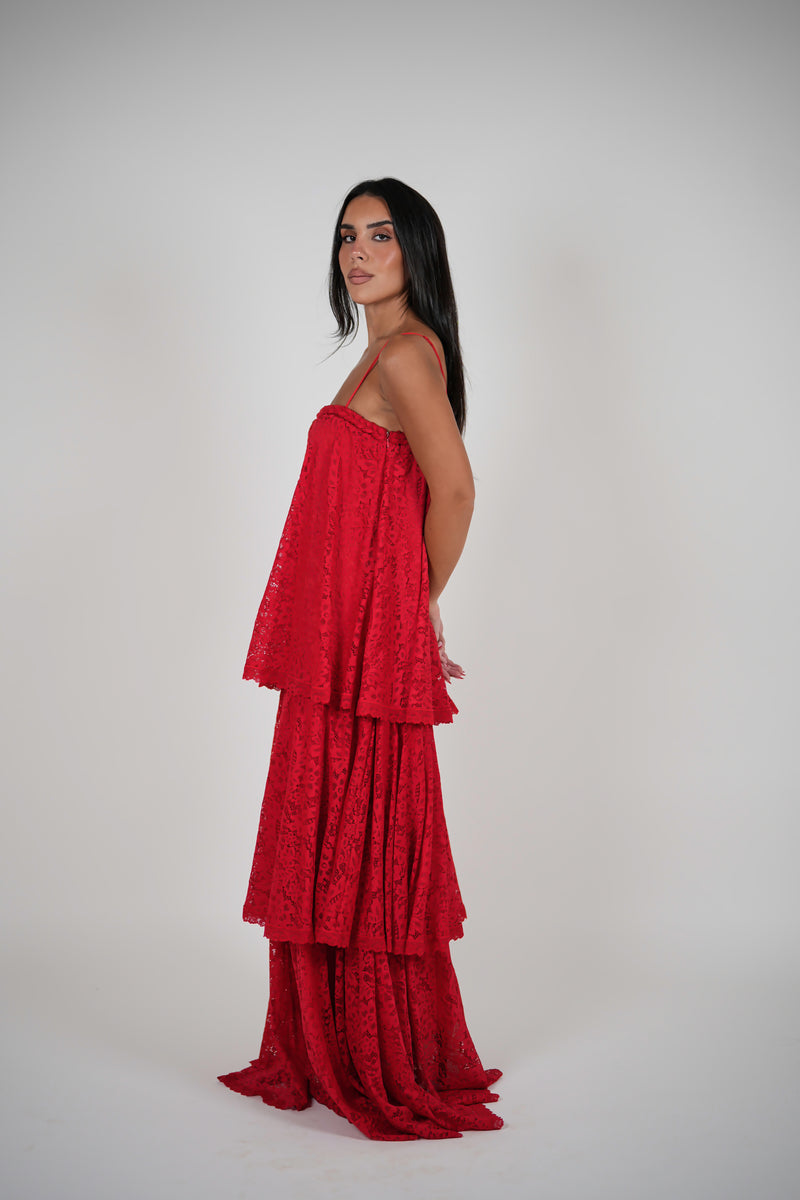 Ophelia Dress - Red