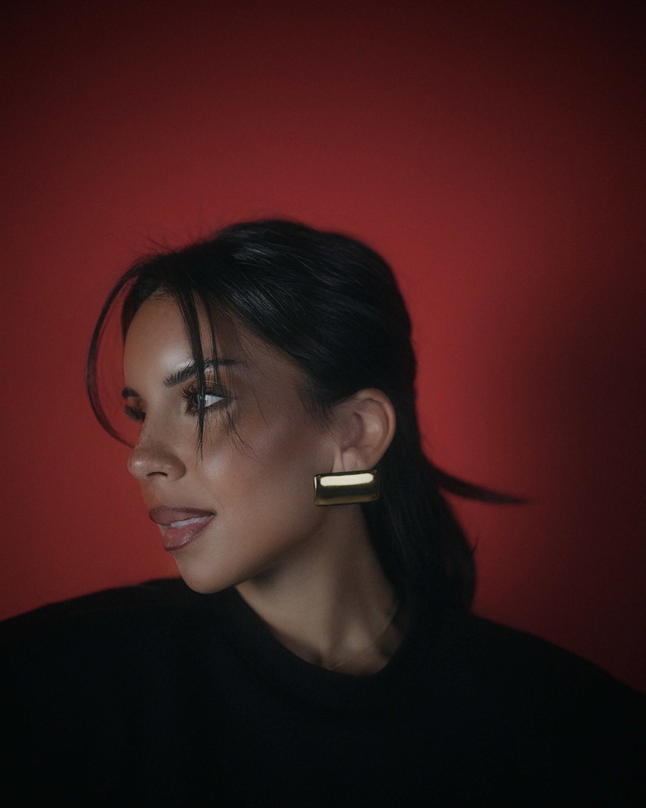 BOUCLES RECTANGLES - GOLD