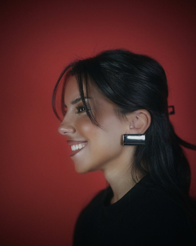RECTANGULAR EARRINGS - SILVER