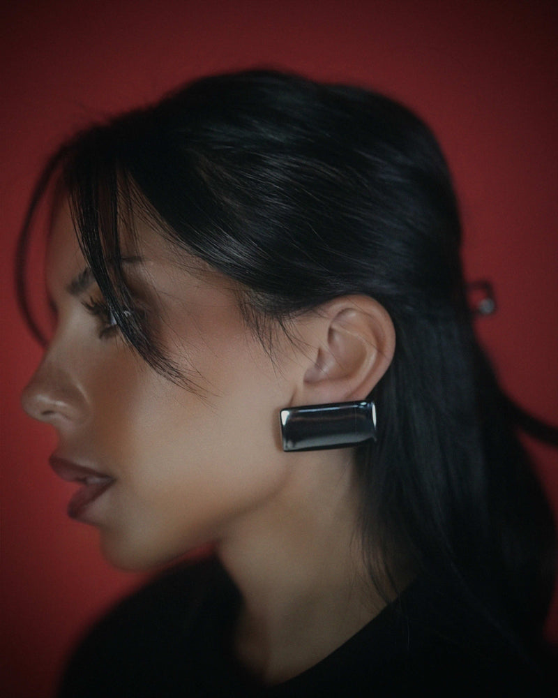 RECTANGULAR EARRINGS - SILVER