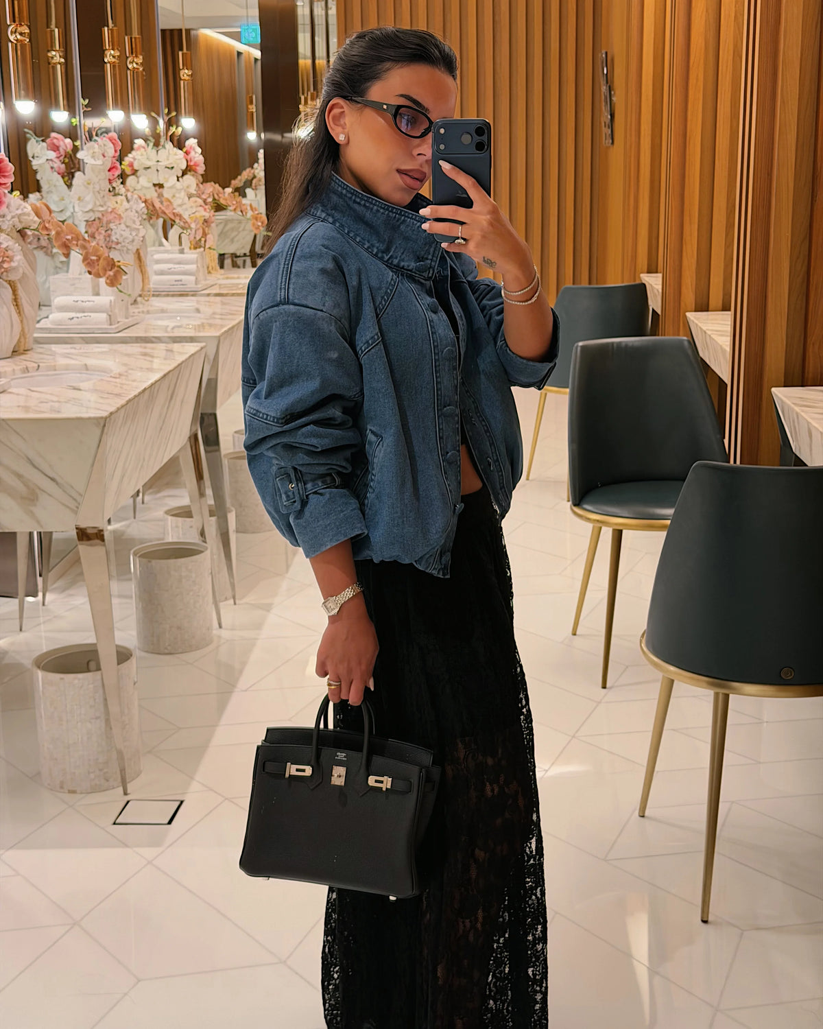 DENIM BOMBER JACKET