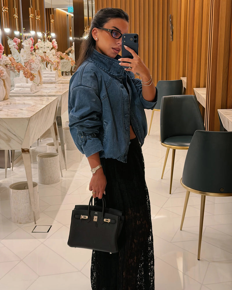 DENIM BOMBER JACKET