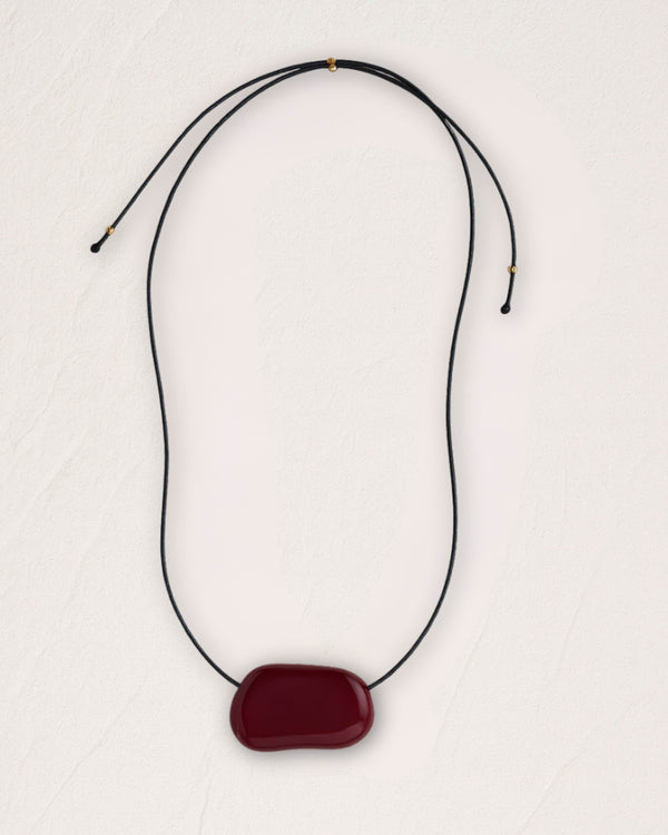 SCULPTURAL NECKLACE - RED